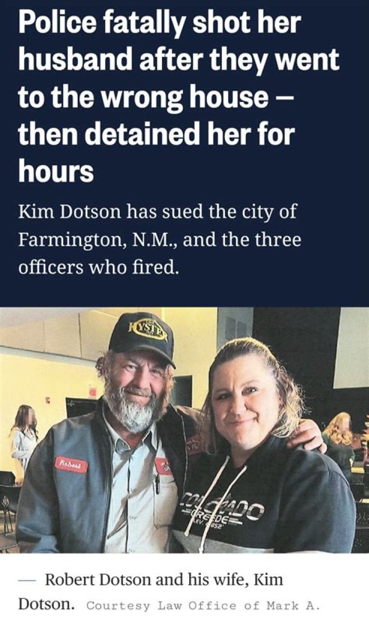 Police fatally shot her husband after they went to the wrong house — then detained her for hours