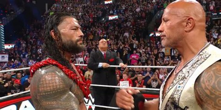 Roman Reigns Reacts to The Rock’s Match Tease on 1/1 WWE RAW