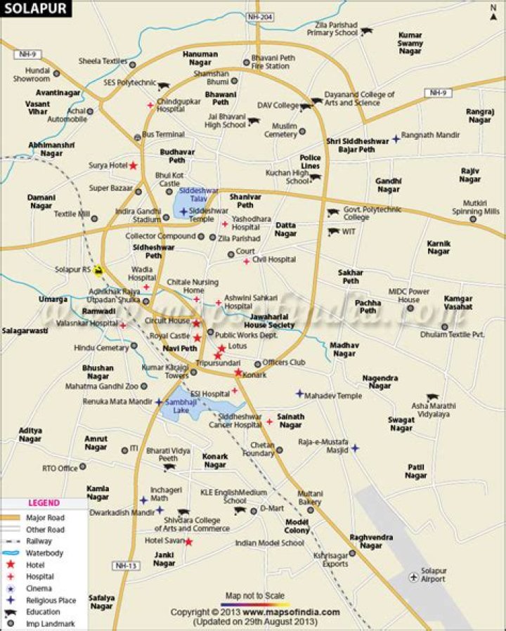 Solapur City Pin Code | Postal Code (Zip Code) of Solapur City, Solapur, Maharashtra, India