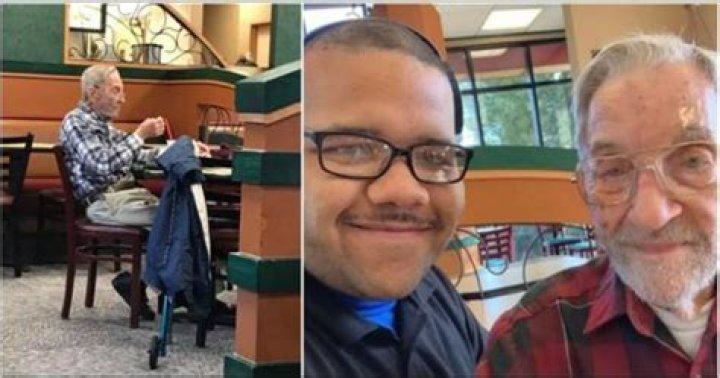 Veteran, 98, visits the same restaurant every day when staff decide to give him something extra with his meal